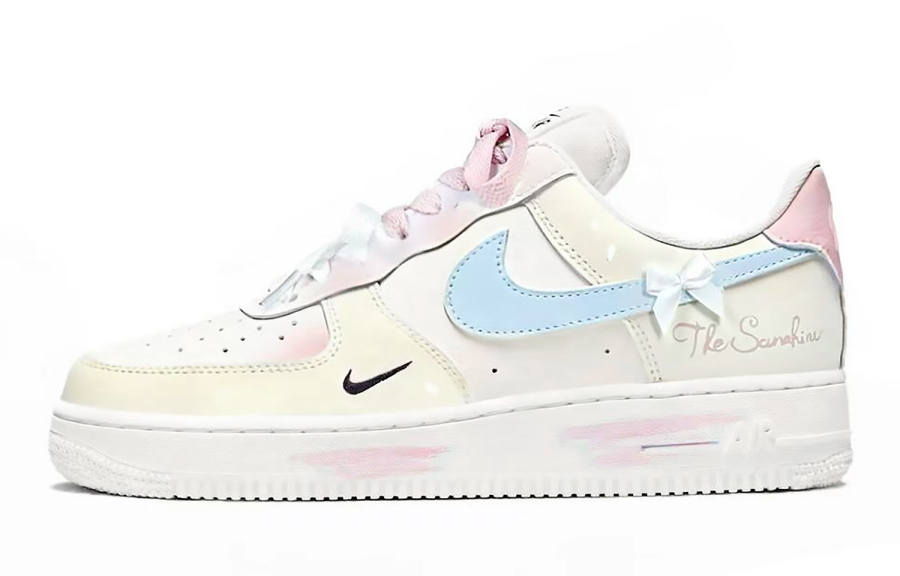 Nike Nike Air Force 1 Peninsula Blossom Season Low top Skateboard Shoes Women's Yellow Pink