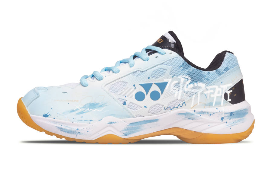 YONEX Power Cushion Ice Sea Leap Artificial Leather Abrasion Resistant Low top Badminton Shoes Unisex Blue
