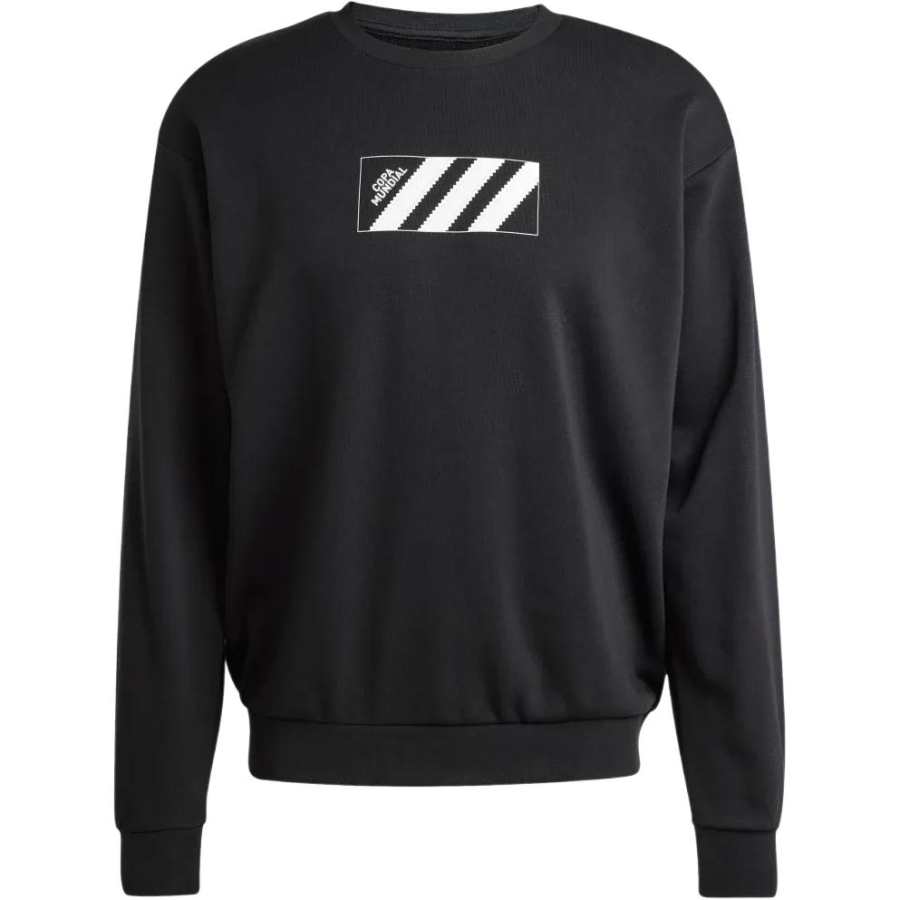 Adidas Adidas Sweatshirts Men's Black Crew Neck Moderate