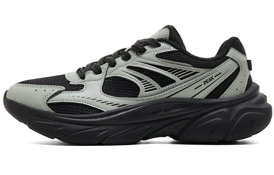 PEAK Taichi Cloud River Height Increasing Abrasion Resistant Lightweight Low top Chunky Sneakers Men's Pistachio Green