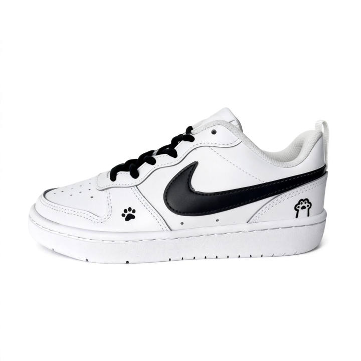 Nike Nike Court Borough 2 Dark Night Cute Claw Leather Slip Resistant Cushioning Abrasion Resistant Low top Skateboard Shoes