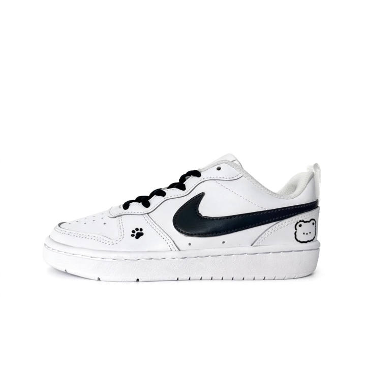 Nike Nike Court Borough 2 Night Bear Leather Slip Resistant Cushioning Abrasion Resistant Low top Skateboard Shoes Unisex