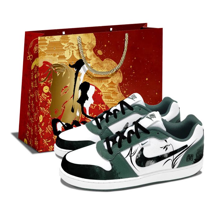 Nike Nike EBERNON Abrasion Resistant Lightweight Breathable Low top Skateboard Shoes Men's