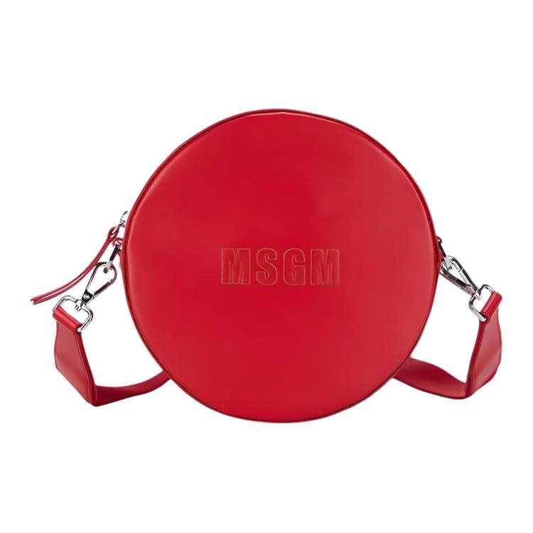 MSGM MSGM Cow Leather Crossbody Bag, Shoulder Bag Unisex Red