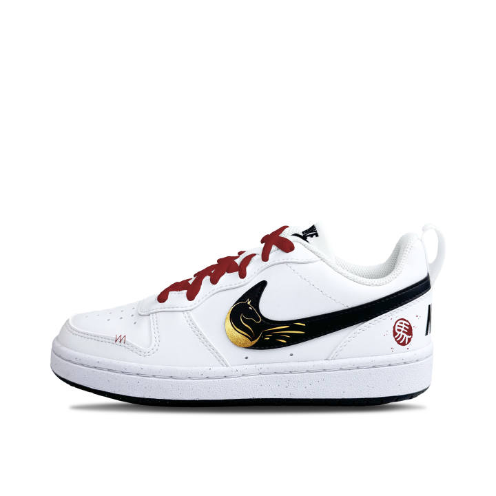 Nike Nike Court Borough Synthetic Leather Cushioning Abrasion Resistant Cushioning, Wear Resistant Low top