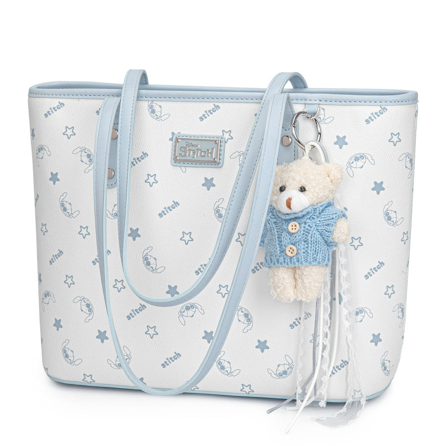 Disney Stitch PU & PVC One Shoulder Bag Large Women's Light Blue