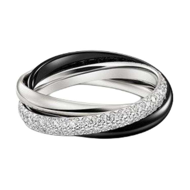 Cartier Cartier pre-owned 18kt white gold Trinity diamond ring