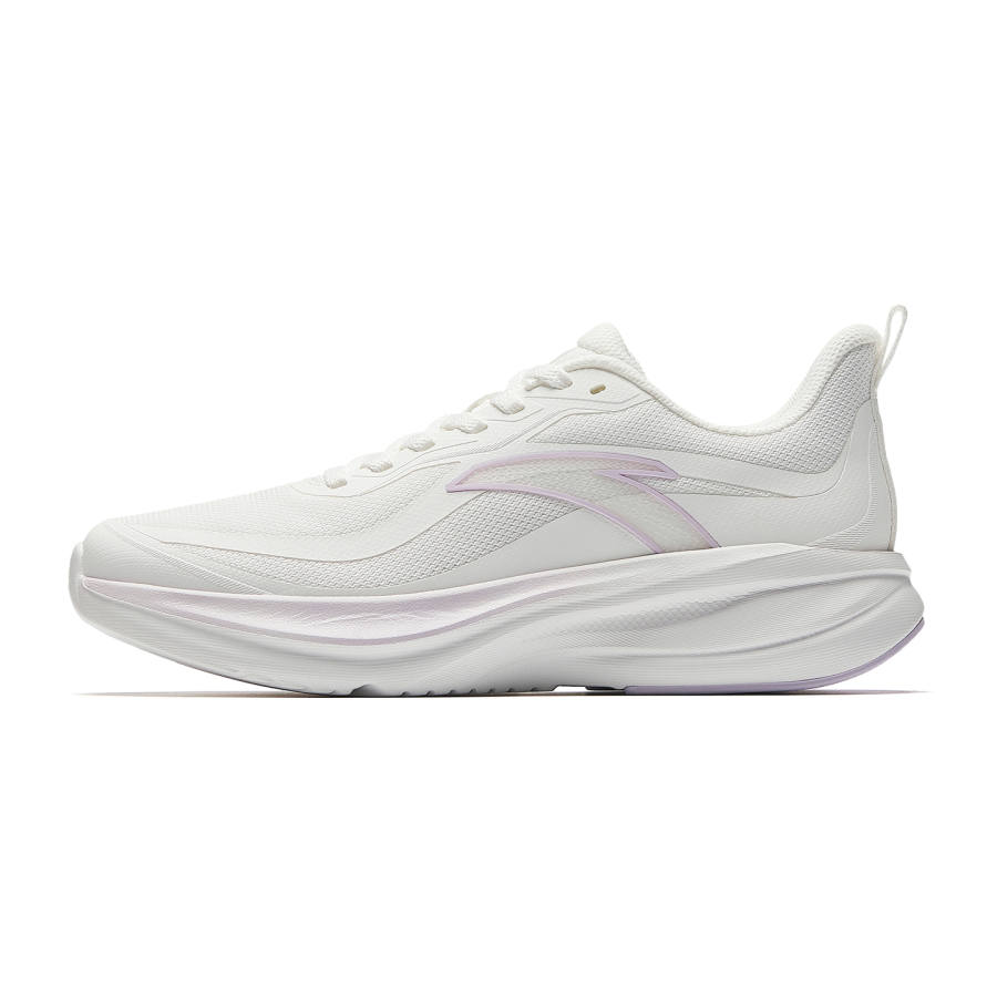 Anta Cloud Path Textile, Rubber Low top Running Shoes Women's Papyrus White/Misty Purple