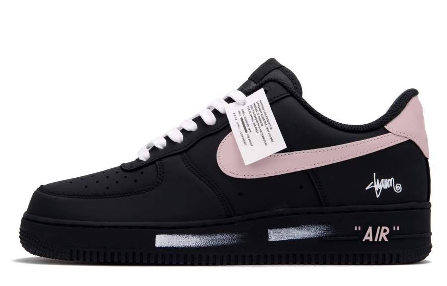 Nike Nike Air Force 1 Strawberry Oreo Low top Skateboard Shoes Unisex Black