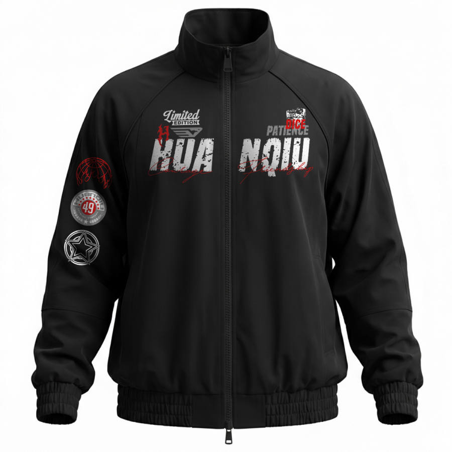 HUANQIU Jackets Unisex Stand Collar Thickened