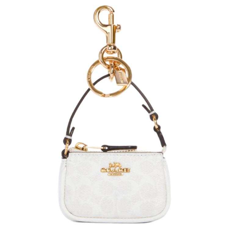 COACH Nolita Canvas With Leather Pochette Decoration Bag For Kids Mini Women's White