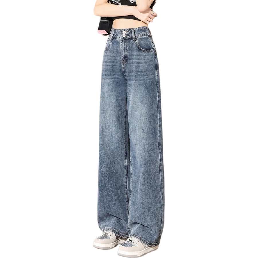 Tonlion Jeans Women's Moderate Wide Leg Pants