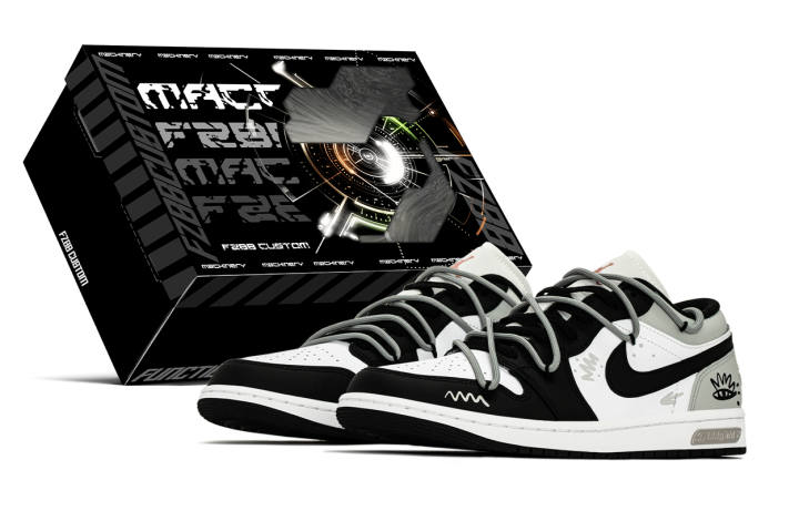 Jordan Jordan Air Jordan 1 Unrestrained Graffiti, Urban Techwear Box, Panda, Everyday Commute Abrasion Resistant Low top
