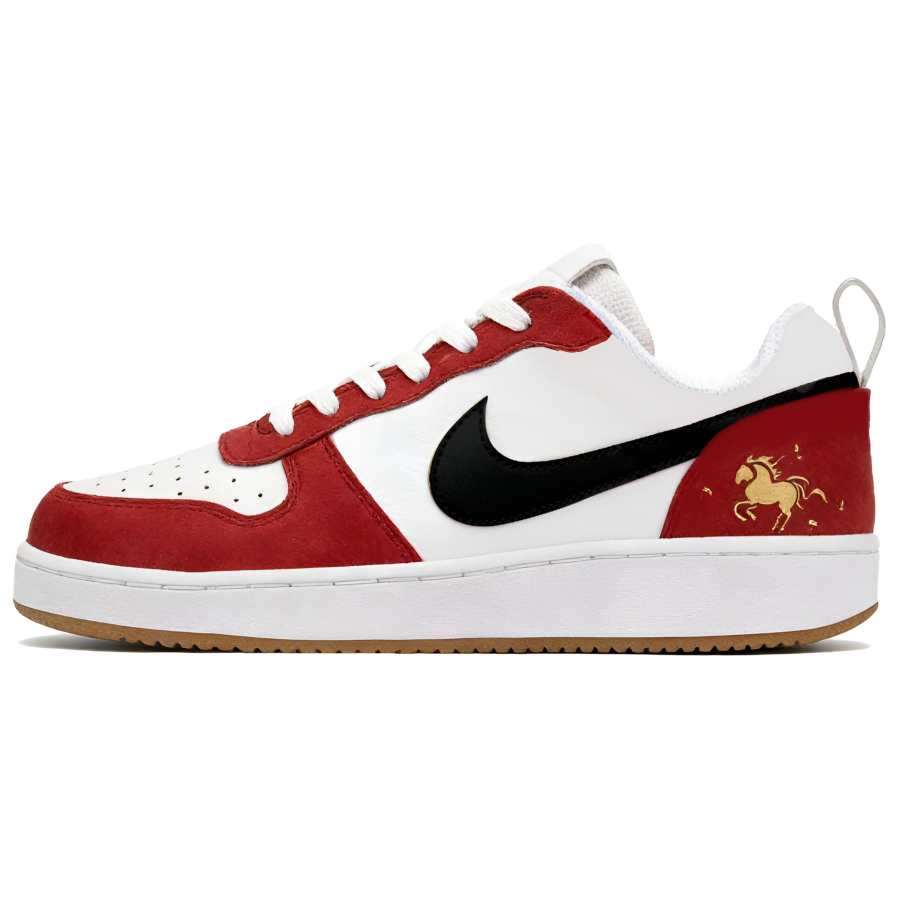 Nike Nike Court Borough Wear resistant And Lightweight Low top Skateboard Shoes Unisex China Red