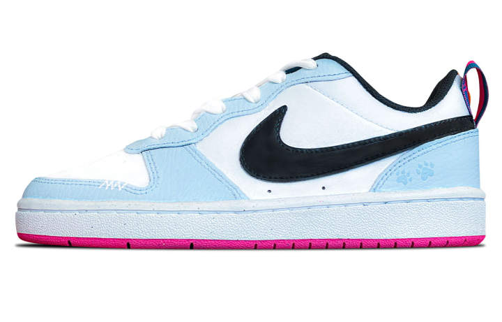Nike Nike Court Borough Synthetic Leather Abrasion Resistant Slip Resistant Low top Kids' Skateboarding Shoes Unisex