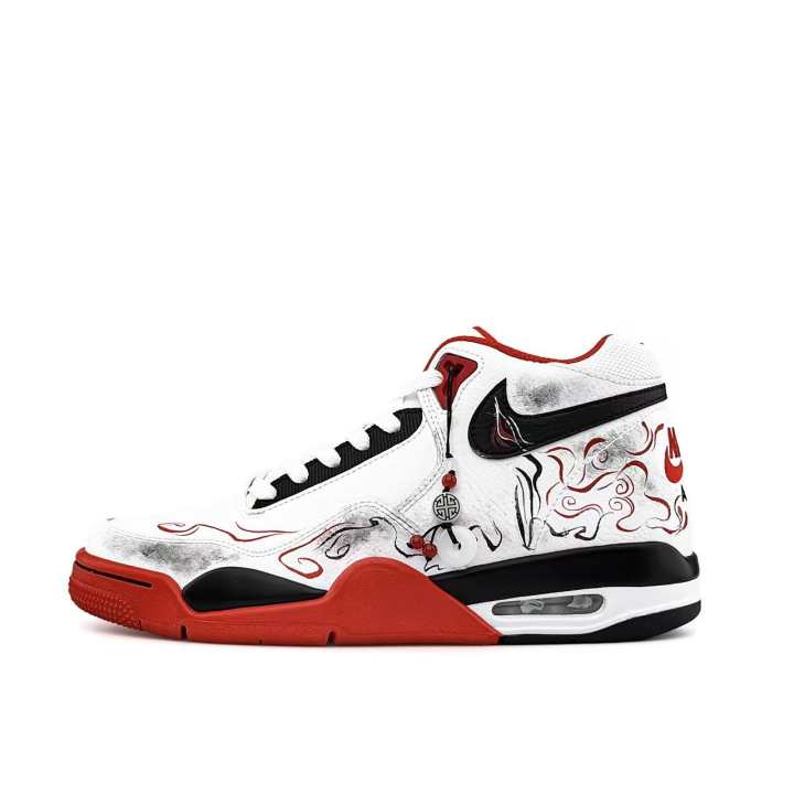 Nike Nike Flight Legacy Ink Clouds And White Crane Cushioning Coverage Abrasion Resistant Slip Resistant Mid top