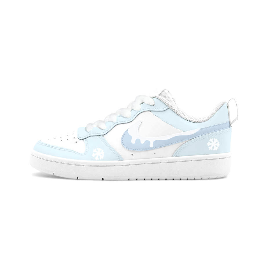 Nike Nike Court Borough 2 Big Fish Manufacturing, Glacier Snow Removal Low top Skateboard Shoes Blue Kids'