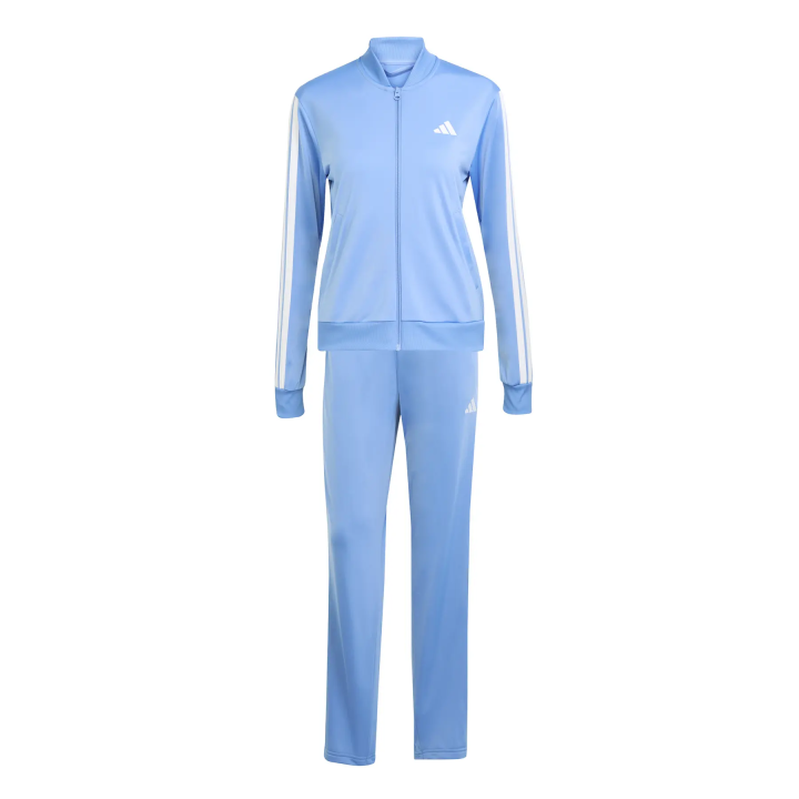 Adidas Adidas Casual Suits Women's Set Blue Baseball Collar Moderate