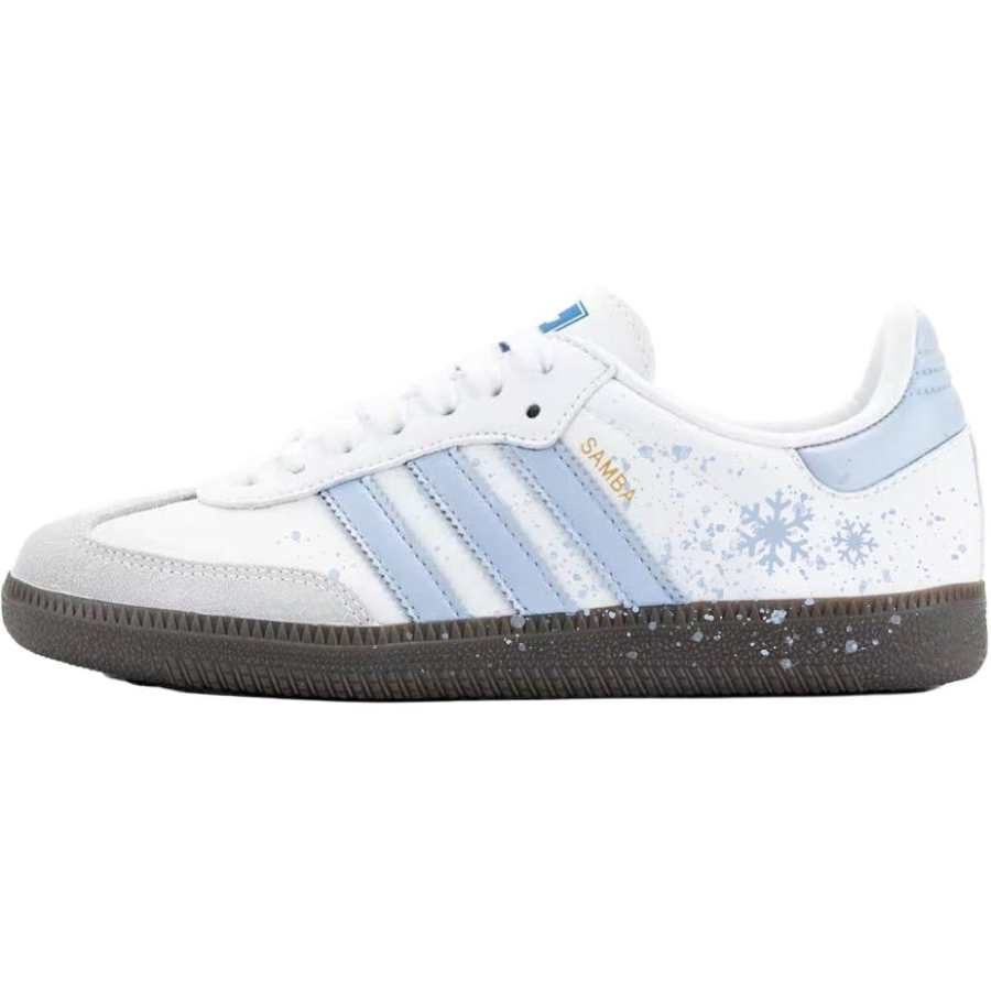 Adidas Originals SAMBA OG Snowflakes Dotted Synthetic Leather Cushioning Abrasion Resistant Slip Resistant Low top