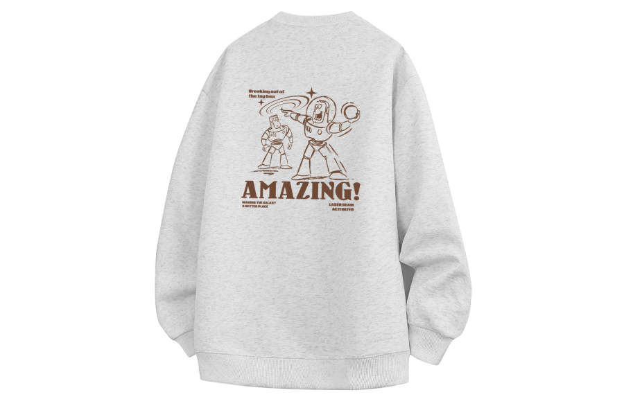 Disney Sweatshirts Unisex Crew Neck Thickened Heavyweight