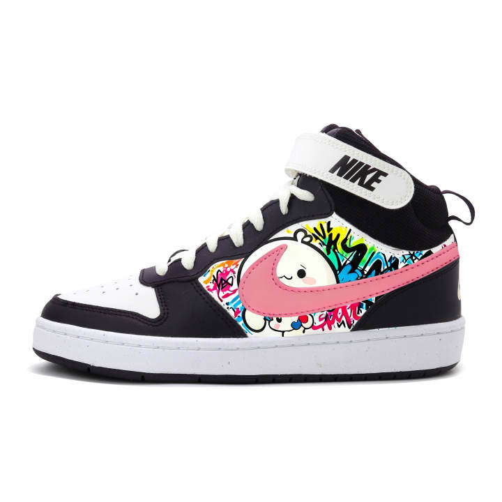 Nike Nike Court Borough Maris Sal Graffiti Leather Slip Resistant Abrasion Resistant Balance