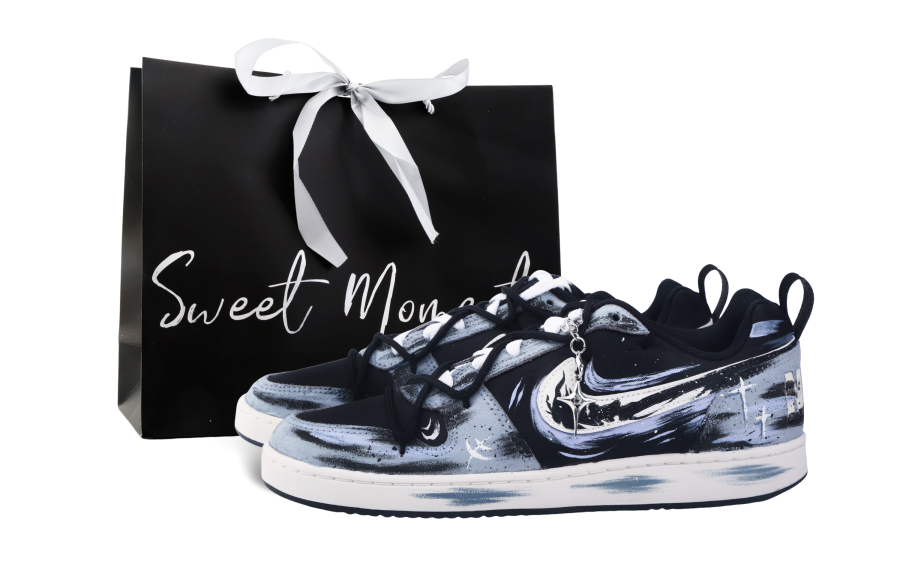 Nike Nike Court Borough Drippy Southern Cross Low top Skateboard Shoes Men's Gray Black Blue