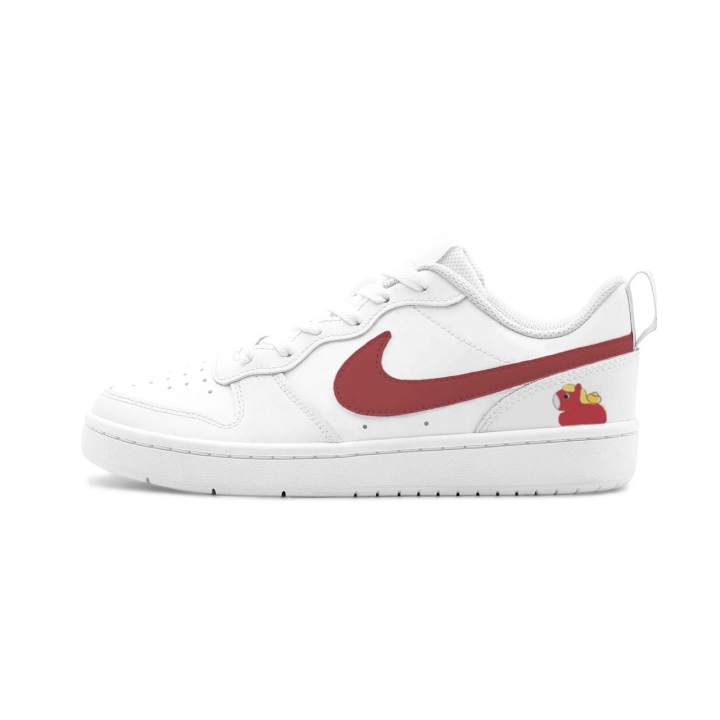 Nike Nike Court Borough 2 Red Horse Bites Spring Leather Cushioning Abrasion Resistant Slip Resistant Low top