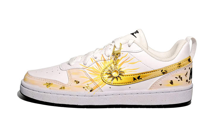 Nike Nike Court Borough Icarros Synthetic Leather Low top Skateboard Shoes White Kids'
