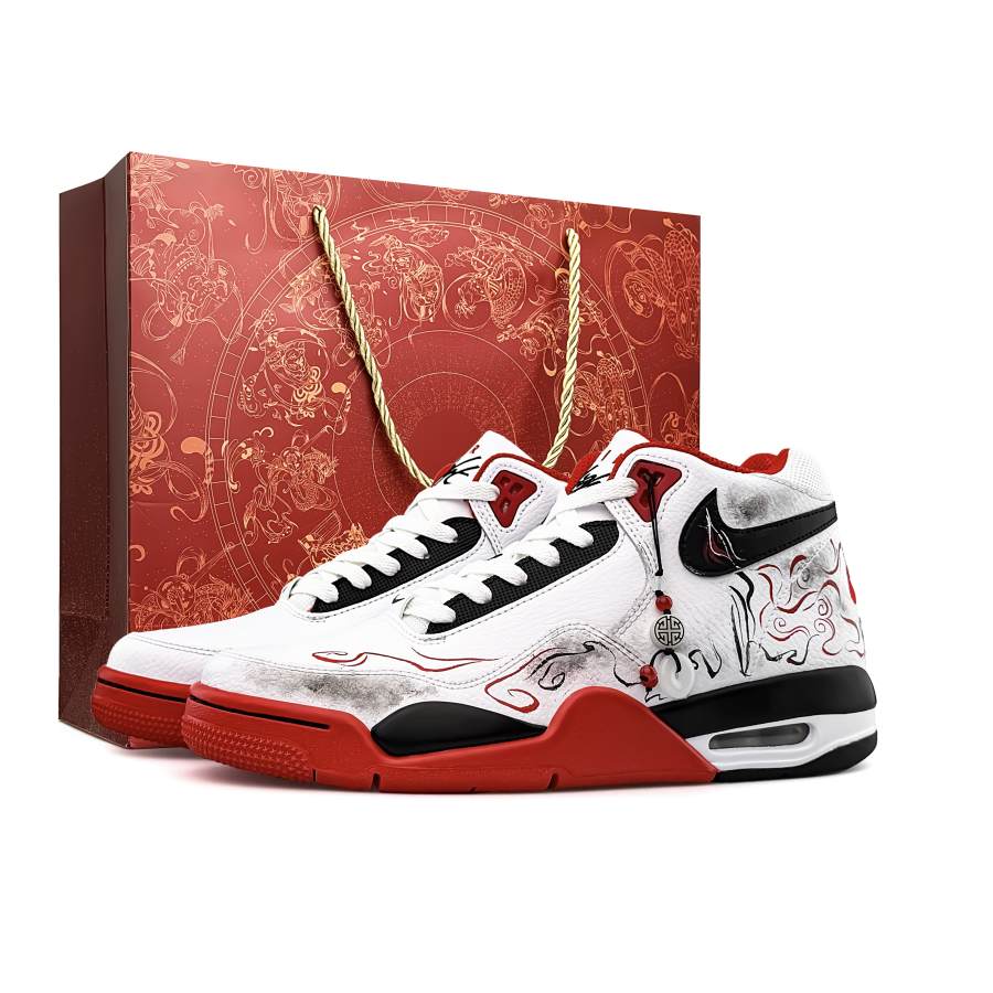 Nike Nike Flight Legacy Special Shopping Bag Cushioning Abrasion Resistant Slip Resistant Mid top Vintage Basketball Shoes