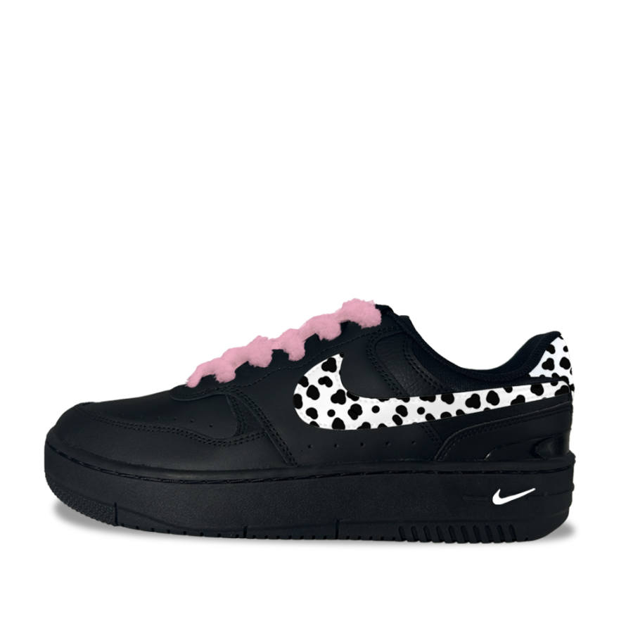 Nike Nike Gamma Force Velvet Leopard Nocturne 2 Synthetic Leather Abrasion Resistant Low top Skateboard Shoes Women's Black
