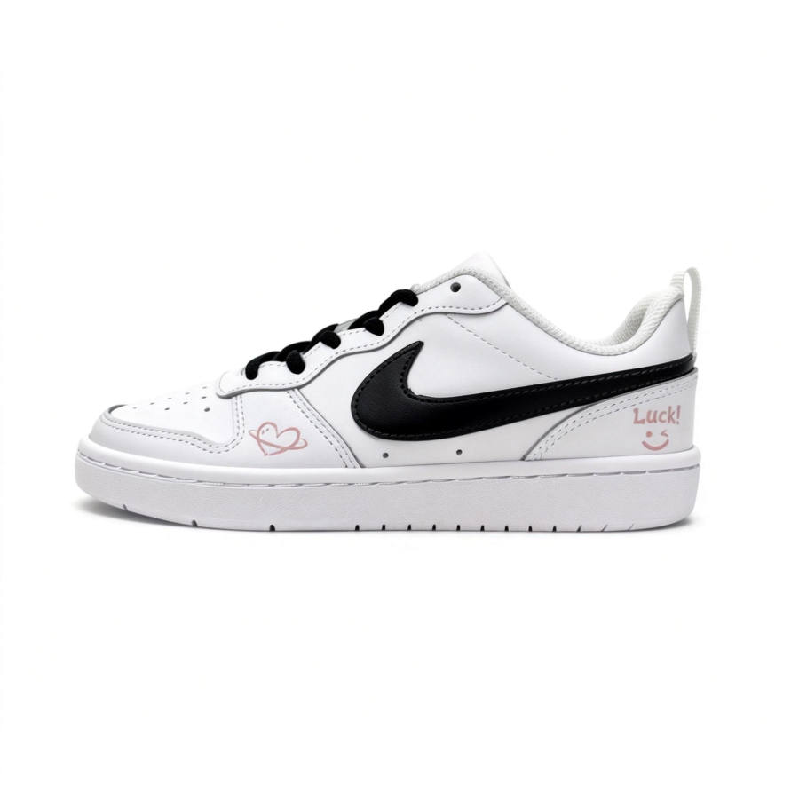 Nike Nike Court Borough 2 Dark Night Lucky Leather Slip Resistant Cushioning Abrasion Resistant Low top Skateboard Shoes