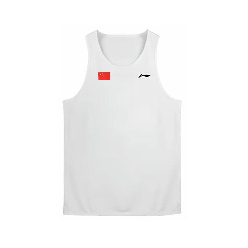 Li-Ning Li Ning Tank Tops Men's White Crew Neck Thin