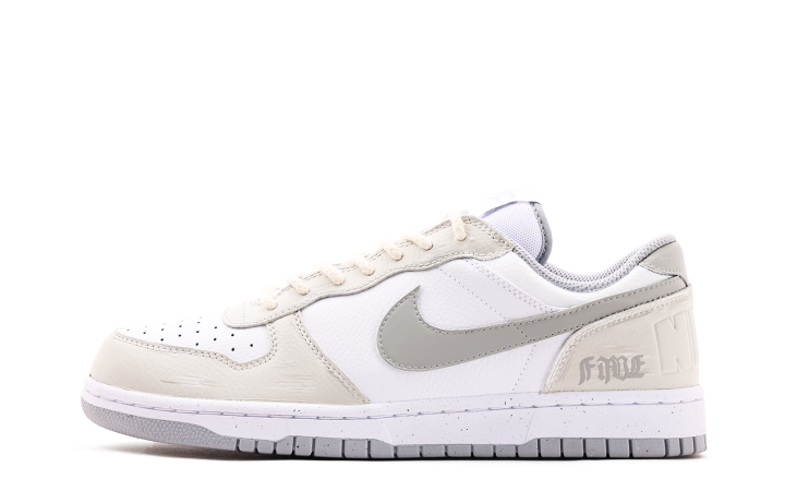 Nike Nike Big Leather Wrapping, Wear Resistant And Non Slip Low top Skateboard Shoes Unisex Gray White