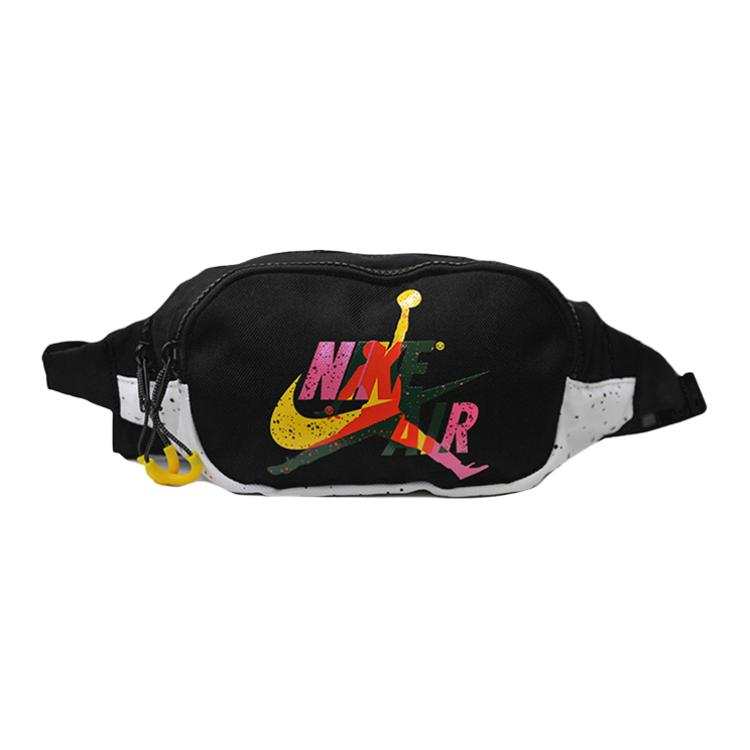 Jordan Jordan Polyester Crossbody Bag, Sling Bag, Fanny Pack Unisex Black White