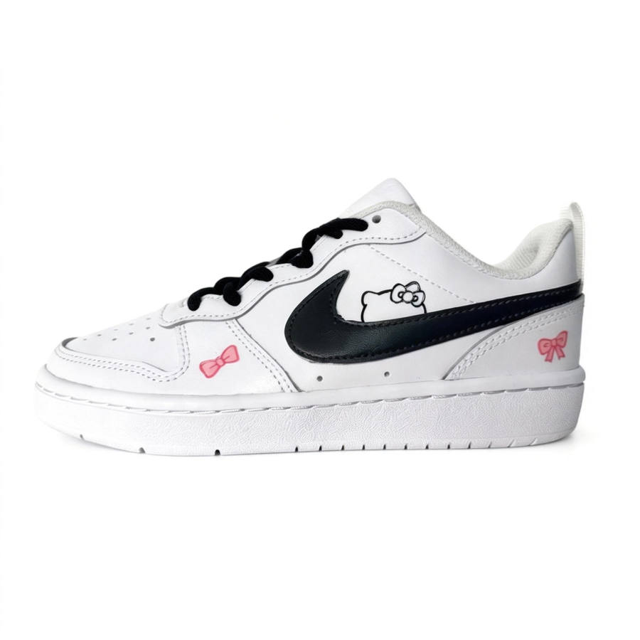 Nike Nike Court Borough 2 Dark Night Katy Leather Slip Resistant Cushioning Abrasion Resistant