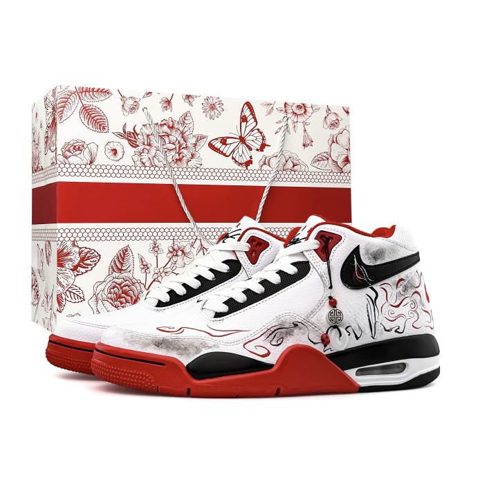 Nike Nike Flight Legacy Ink Cloud White Crane, Special Shopping Bag Cushioning Abrasion Resistant Slip Resistant Mid top