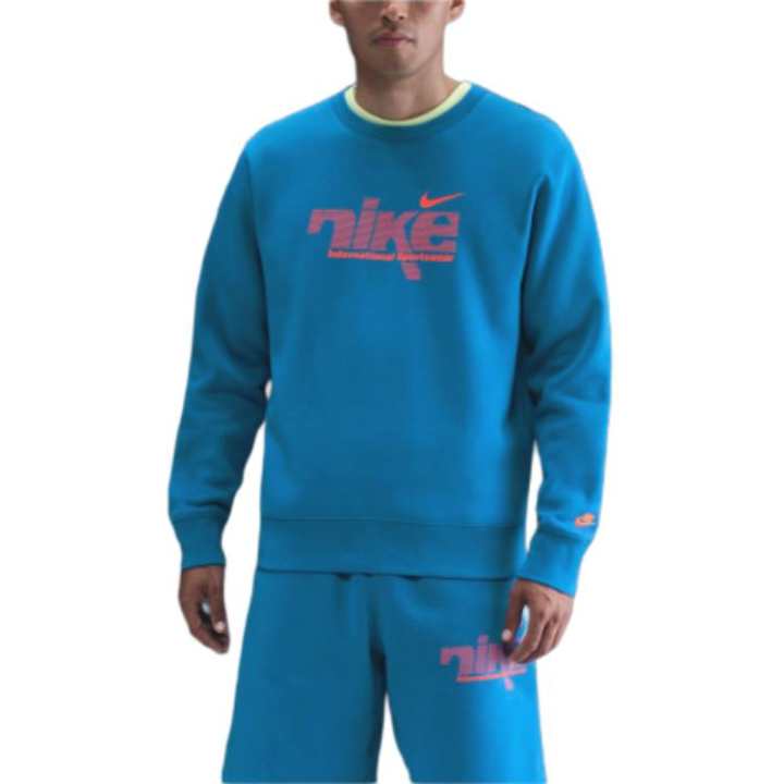 Nike Nike Club Sweatshirts Men's Light Blue Crew Neck Moderate