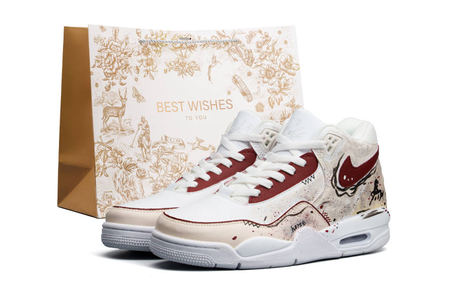 Nike Nike Flight Legacy Fashion Trend Cushioning Abrasion Resistant Slip Resistant Mid top Vintage Basketball Shoes Unisex