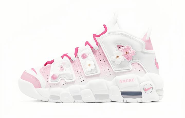 Nike Nike Air More Uptempo Cherry Blossom Jelly Cushioning Abrasion Resistant Slip Resistant