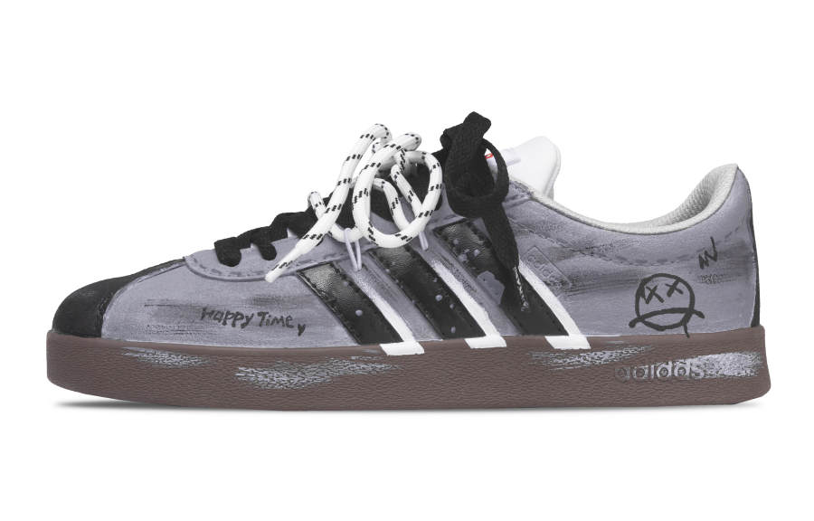 Adidas Adidas VL COURT 2.0 Lifestyle Slip Resistant Abrasion Resistant Low top Skateboard Shoes Unisex Beige Brown