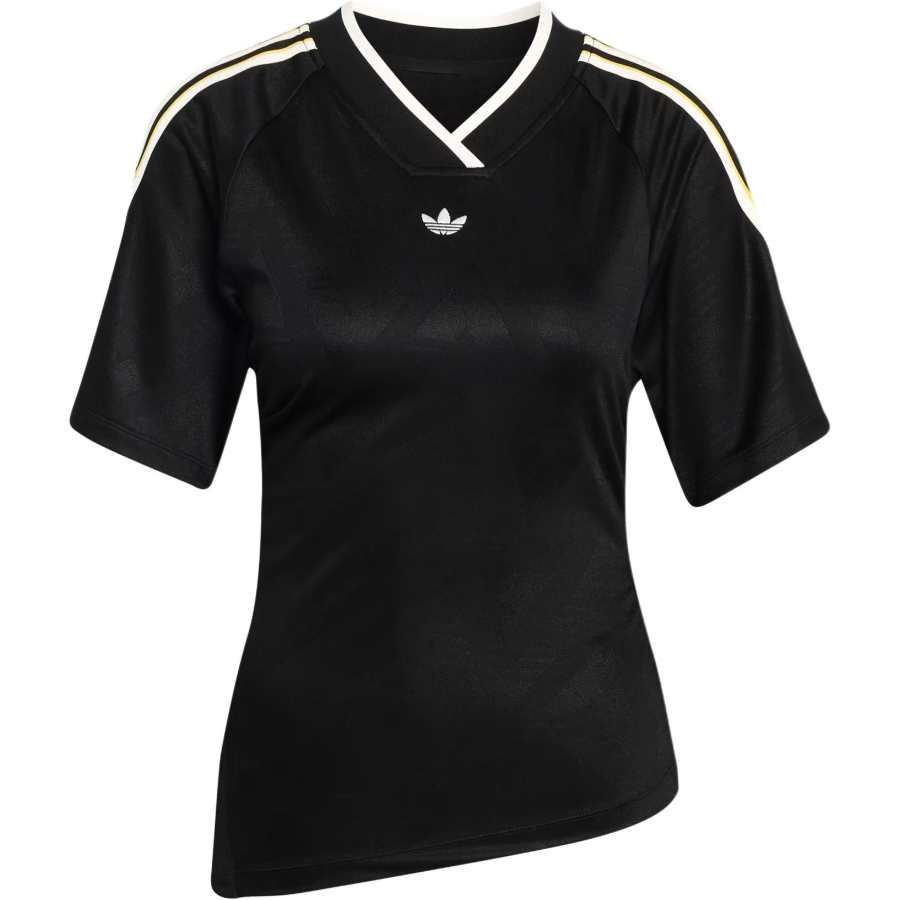 Adidas Originals rouched V-neck T-shirt