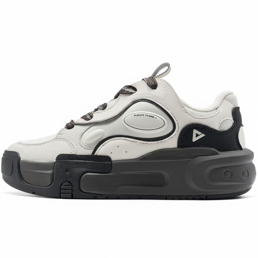 PEAK Classic Heritage Cushioning Slip Resistant Waterproof Cushioning, Non Slip, And Waterproof Low top Chunky Sneakers