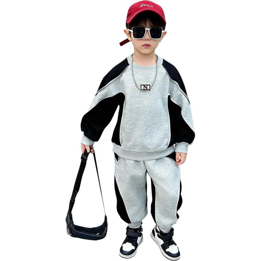 EASTERN CAMEL Kids Casual Sportswear Crew Neck Moderate