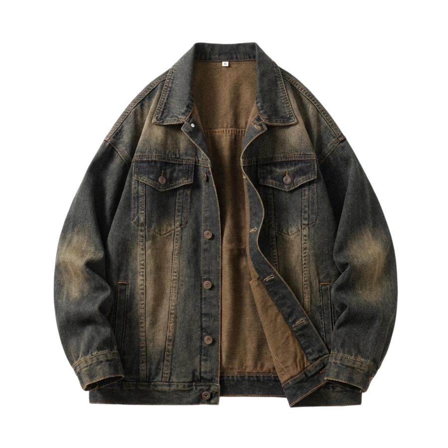 Sugarfunk Denim Jackets Women's Blue Lapel Moderate Straight Fit