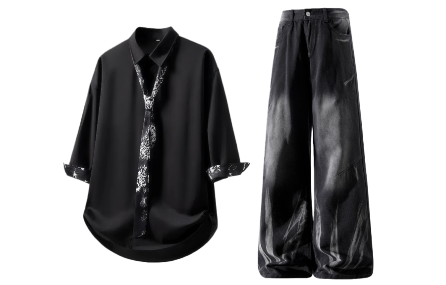 X1617 Shirt Matching Sets Unisex Lapel Moderate