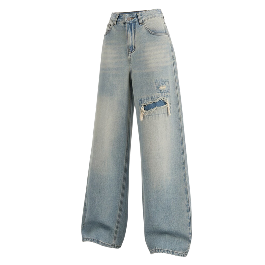 Sugarfunk Jeans Women's Blue Moderate Wide Leg Pants