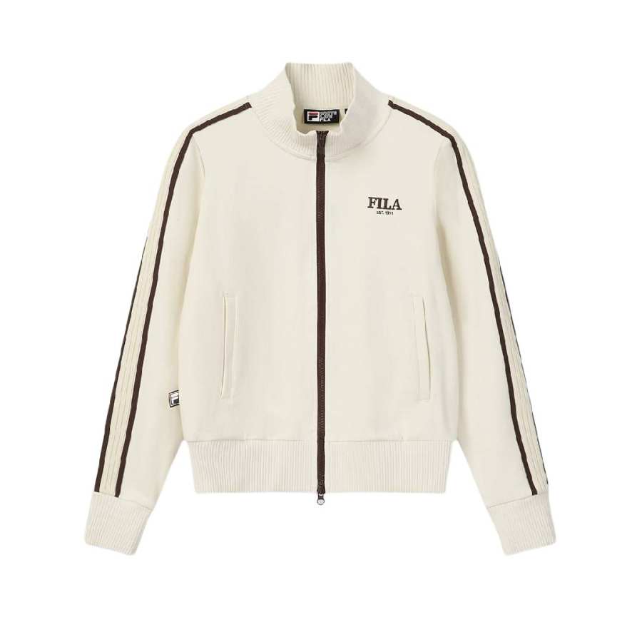 FILA ORIGINALE Jackets Women's Albumen White Stand Collar Moderate Other