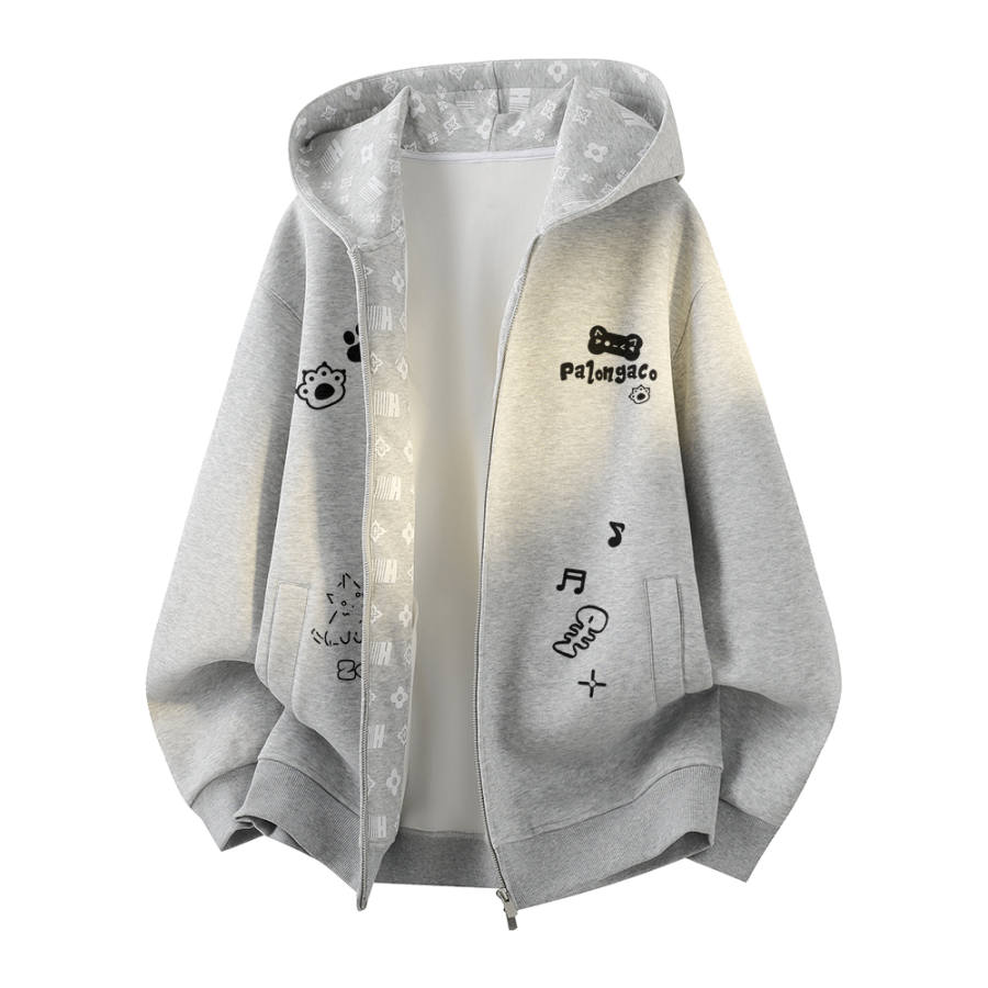 PAL ONGACO Sweatshirts Women's Hooded Moderate Cardigan