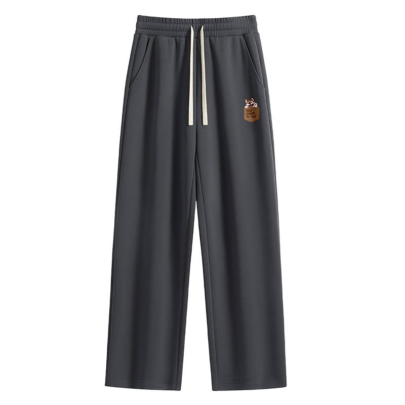 Tonlion Casual Pants Unisex Moderate Straight Fit Pants