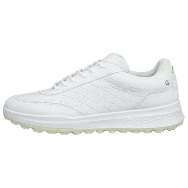 Ecco Golf Street Vibe Leather Abrasion Resistant Abrasion Resistant Low top Golf Shoes Women's White